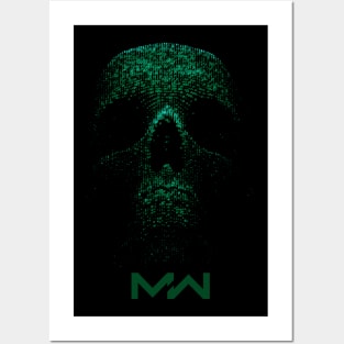 MW Green Skull Posters and Art